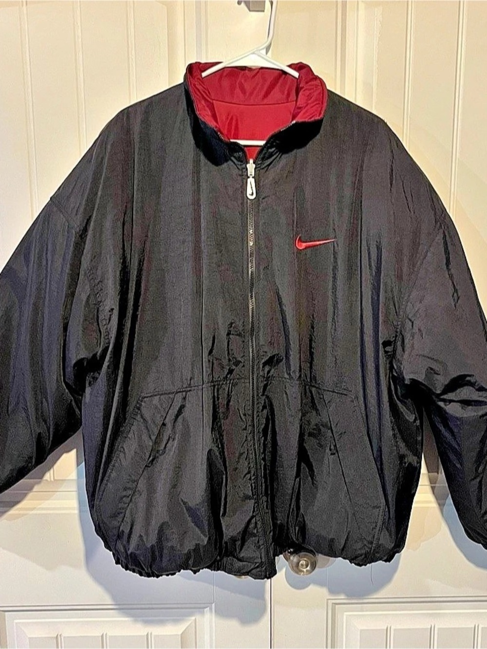 Nike Vintage Nike Reversible Big Swoosh Nylon Jacket Vintage Reversible Big